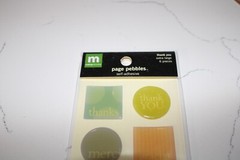 Making Memories ~ Thank You ~ X-Large 6PC Page Pebbles Self Adhesive Scapbooking