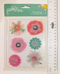 Colorful Vellum Flowers Scrapbooking Stickers By Pebbles