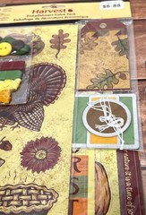 Fall Harvest Embellishment Value Pack Stickers Tags Ribbons buttons Scrapbooking