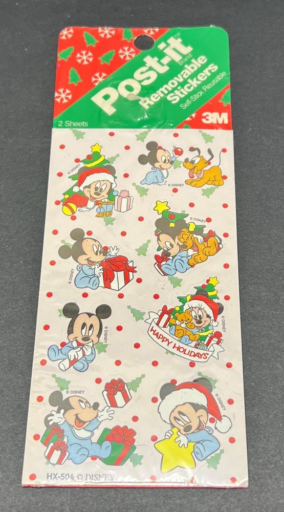 Vintage Disney Mickey Mouse Stickers 2 Sheets