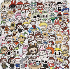 LOT OF 10 PCs Random LABUBU friends cartoon character monster devil decals USA