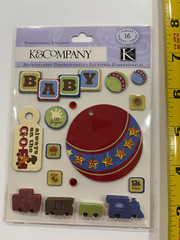 Baby BOY Stickers K & Company, Miss Elizabeth, Mrs. Gross man’s Lot of 3 NEW