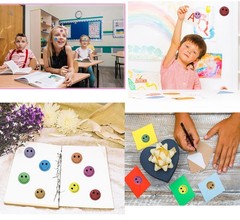 Glitter Dot Smiley Face Stickers Shiny Happy Face for Kids Reward