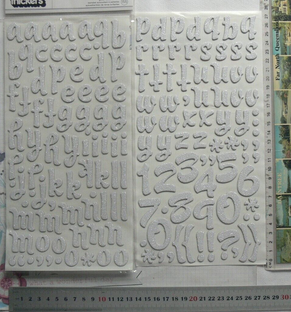 LAX Glitter WHITE – 155 Thicker Sticker Foam Lower Case 19-37mmH&6-28mmW L4LF