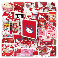 50pc HELLO KITTY RED Stickers, Great for-Phone, Car, Water Bottle, Laptop, Bike