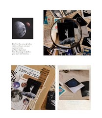 45pcs Collection of Moon and Star Stickers Pack, Galaxy, Saturn, Solar System