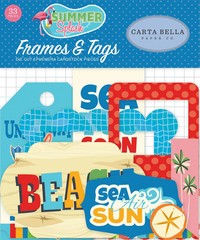 Carta Bella Summer Splash Frames & Tags, 33 Pieces, Die Cut Cardstock Pieces