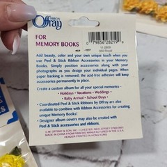 Vintage Peel & Stick Ribbon Roses Lot Of 5 Packs Yellow Blue Orange Crafts