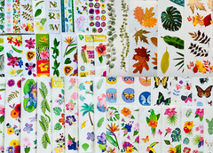 199+ Stickers Green Leaves Plants Fresh Forest Flower Bird Butterfly Cactus Tree