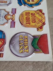 Vintage Puffy Stickers Awards Class Honorable Verbiage School Scrapbook Olympics