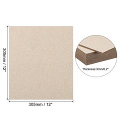 12×12 Chipboard Sheets – 10 Pack, 120PT Thick Bookbinding Supplies, Sturdy Cover