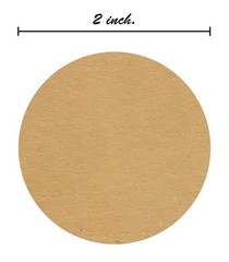 2″ Round Brown Kraft Paper Stickers Packaging Sealing Total 300 Labels Per Ro…