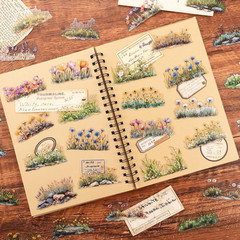 200Pcs Flower Stickers for Scrapbook, Small Vintage Floral Sticker for Water Bot