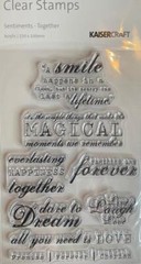 New KAISERCRAFT RUBBER STAMP clear cling MAGICAL SAYINGS love