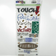 Phrase Cafe – Football Fever – 8 Pcs Stickers 1 Sheet Sticko – New/Sealed