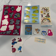 Vintage stickers 80s lot. Unicorns, Elephants, Frogs. Mixed Brands.