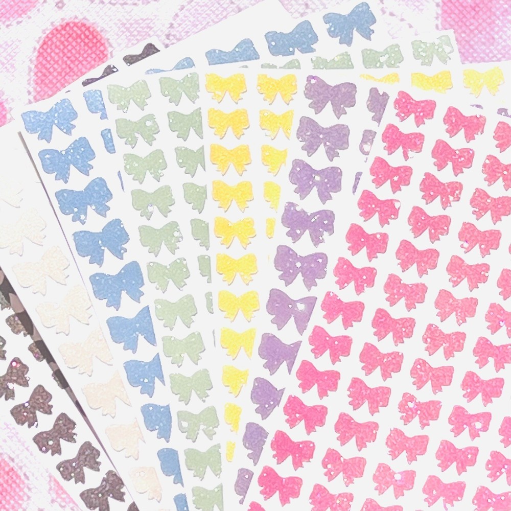 Glitter Bow Stickers! – Choose a Size – Cute for Crafts!