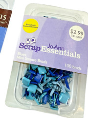 Mini Brads NEW Lot of 700 Office Scrapbooking Fasteners Hearts Stars Blue Purple