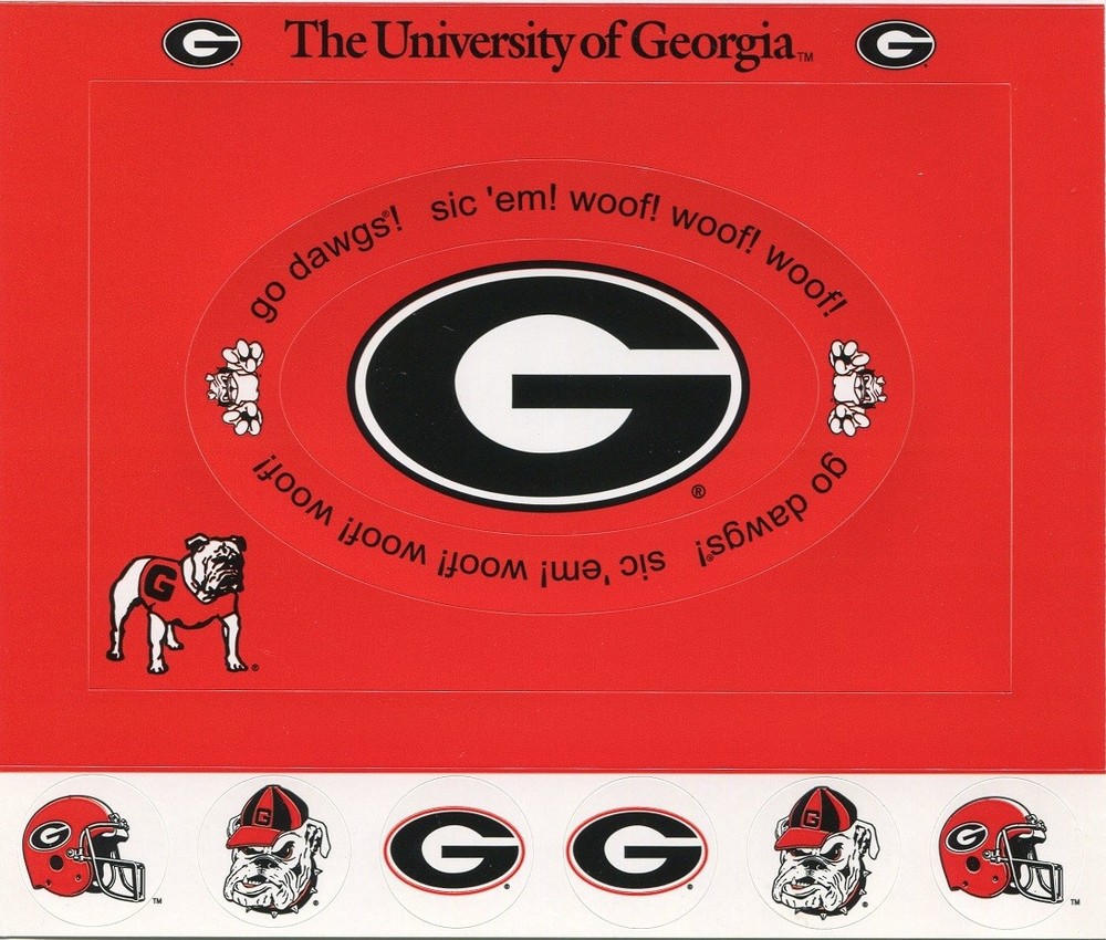 University of Georgia Bulldogs NCAA Scrapbook Stickers – Duck Tape U-CHOOSE