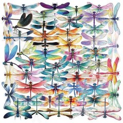 50 Pcs Dragonfly Stickers for Scrapbooking, PET Transparent Decorative Stickers