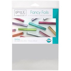 Gina K Designs FANCY FOILS – STERLING – 2 PKGS – 40 SHEETS – 6″ X 8″