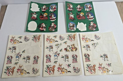 VINTAGE 1990 AGC Santa Claus & Critter Animal Stickers 5 Sheets-Mouse, Squirrel