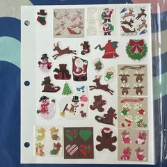 80s Stickers Vintage Large Bears Fuzzy, Glow In Dark Christmas LOT Sandylion!