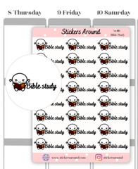 Bible Study Planner Sticker, Religious Stickers for Calendar and Journal M0116
