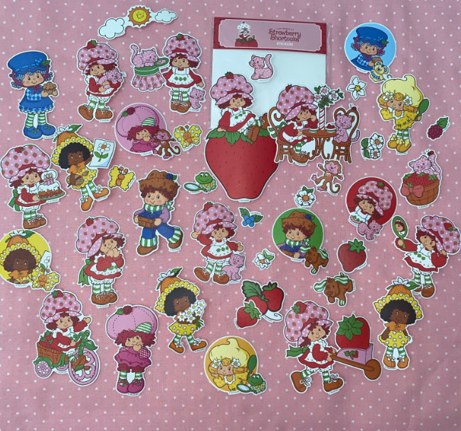 Strawberry Shortcake Cute Cartoon Licensed Adhesive Stickers – Pack of 42