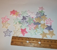 New 38 Shiny Sparkly Stars Embellishment Craft Scrapbooking etc. New