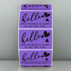 Cute sticker hello this package is happy to see you too sticker label for shops