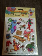 Vintage Puffy Stickers «A Wuzzle Carnival» Walt Disney Style 3