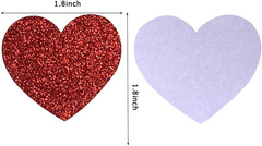 45Pcs Colorful Glitter Foam Stickers- Self Adhesive Heart Shape Glitter Sticker