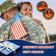 ASmileIndeep Military Challenge Coins – Thank You for Your Service Bulk Veter…