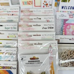 Glitz Scrapbook Stickers Embellishments Amy Tangerine Studio Calico LOT of 23 A