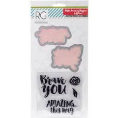 Richard Garay Clear Cling Stamps And Dies BRAVE YOU