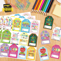 60Pcs Teacher Appreciation Stickers Thank You Teacher Gift Label Stickers Self-A