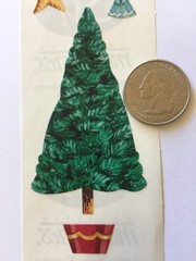 CHRISTMAS TREE Stickers(5pc)2″x 5″ Creative Memories•Tree Topper•Angel •Stars🌲