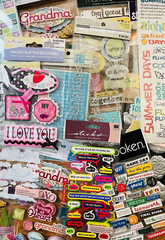 Mixed Lot of 39 Scrapbook Assorted Embellishments + 4 Provo Craft Scissors