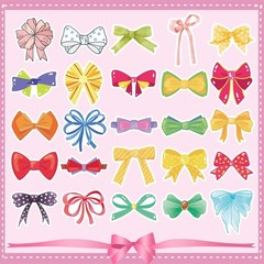 Adorable 50PCS Bow Stickers – High-Quality Aesthetic Vinyl Decor for Any Surface