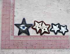 Haunted Active Spirit Halloween Creepy Witch Eye Stars Sticker Lot Of 3 Pc Pcs
