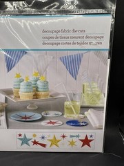 Martha Stewart decoupage fabric die cuts Star Pattern NEW