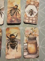 6JunkJournal Tags, Junk Journal Supplies, Scrapbooking, bees tags