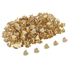 200 PCS Heart Shaped Metal Iron Brads Paper Fasteners Craft Embellishments