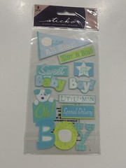 Lot of 4 – Sticko BABY BOY Scrapbooking Stickers NEW in Sealed Packages (S015)