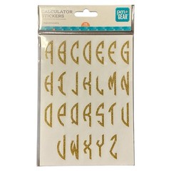 Lot Of 2 Packs Alphabet Sticker Calculator Gold Glitter Crafts Repositionable