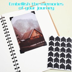 600 Pcs Photo Corner Stickers,Black Scrapbook Photo Corners, Photos Corners S…