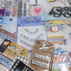 Lot Of Assorted Scrapbook Crafts Embellishments Stickers Family School Sports