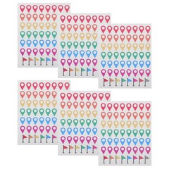 336Pcs Reusable Color Label Stickers for World Map Adventure Markers Multi Color