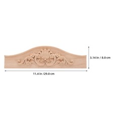 2Pcs Elegant European Style Wood Applique Onlays for Furniture Decoration